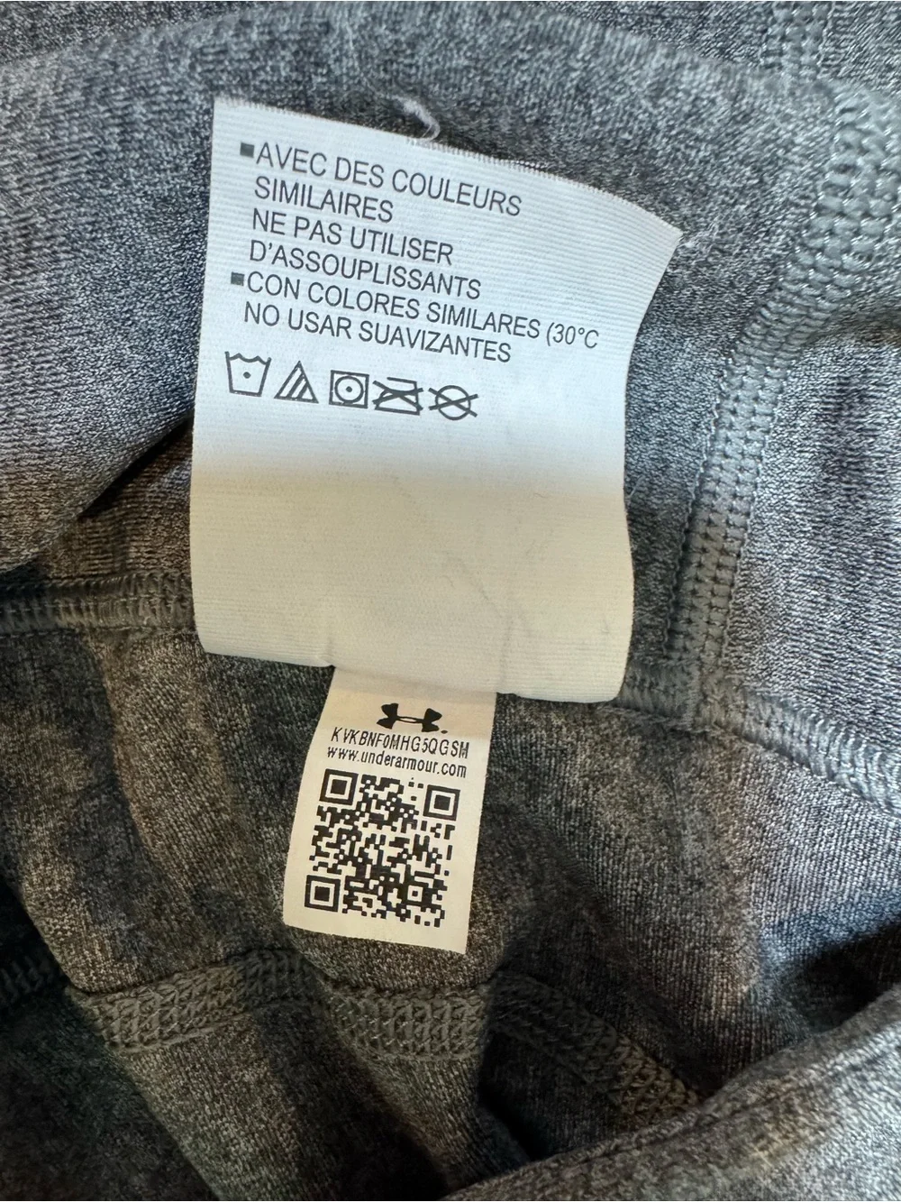 Under Armour Dark Heather Gray Women's Workout Leggings Gym Train size XL